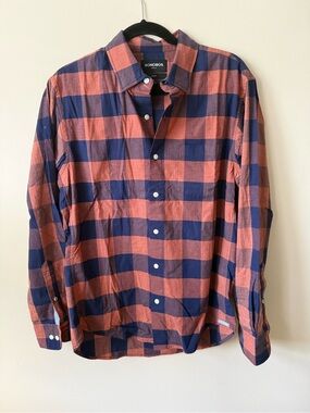Bonobos Stretch Slim Fit Plaid Button-Down Shirt Men’s Medium